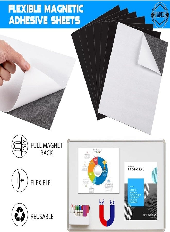 Faded A4 Magnetic Adhesive Sheets - Cuttable Peel & Stick Flexible Magnet Paper with Self-Adhesive Backing for Crafts, Photo Displays, Metal Die Storage, Stamps & DIY Projects - Image 4